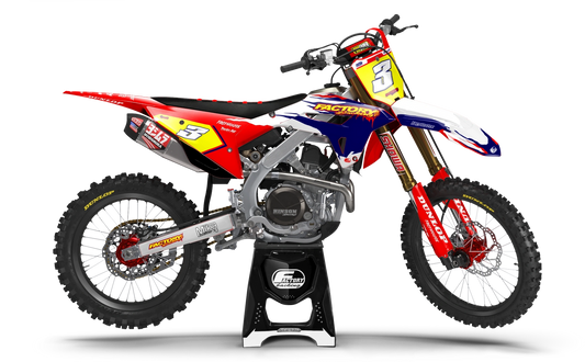 HONDA THROWBACK SERIES (JEDES FAHRRADMODELL UND JEDE FARBE!) Semi-Custom Factory Backing Graphics 