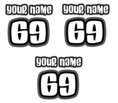 Custom mx Truck or Trailer name decals (set of 3) SIXTIES
