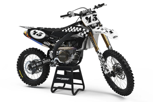 YAMAHA CHECKERS BW SERIES (JEDES FAHRRADMODELL UND JEDE FARBE!) Semi-Custom Factory Backing Graphics